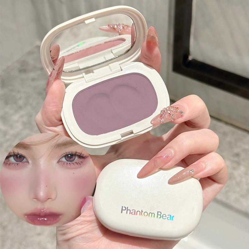 Monochromatyczny Błotny Róż Do Policzków Matowy Naturalny Odcień Policzków Fioletowy Taro Niskie Nasycenie Wodoodporny Miękki Krem Do Konturowania Kosmetyki