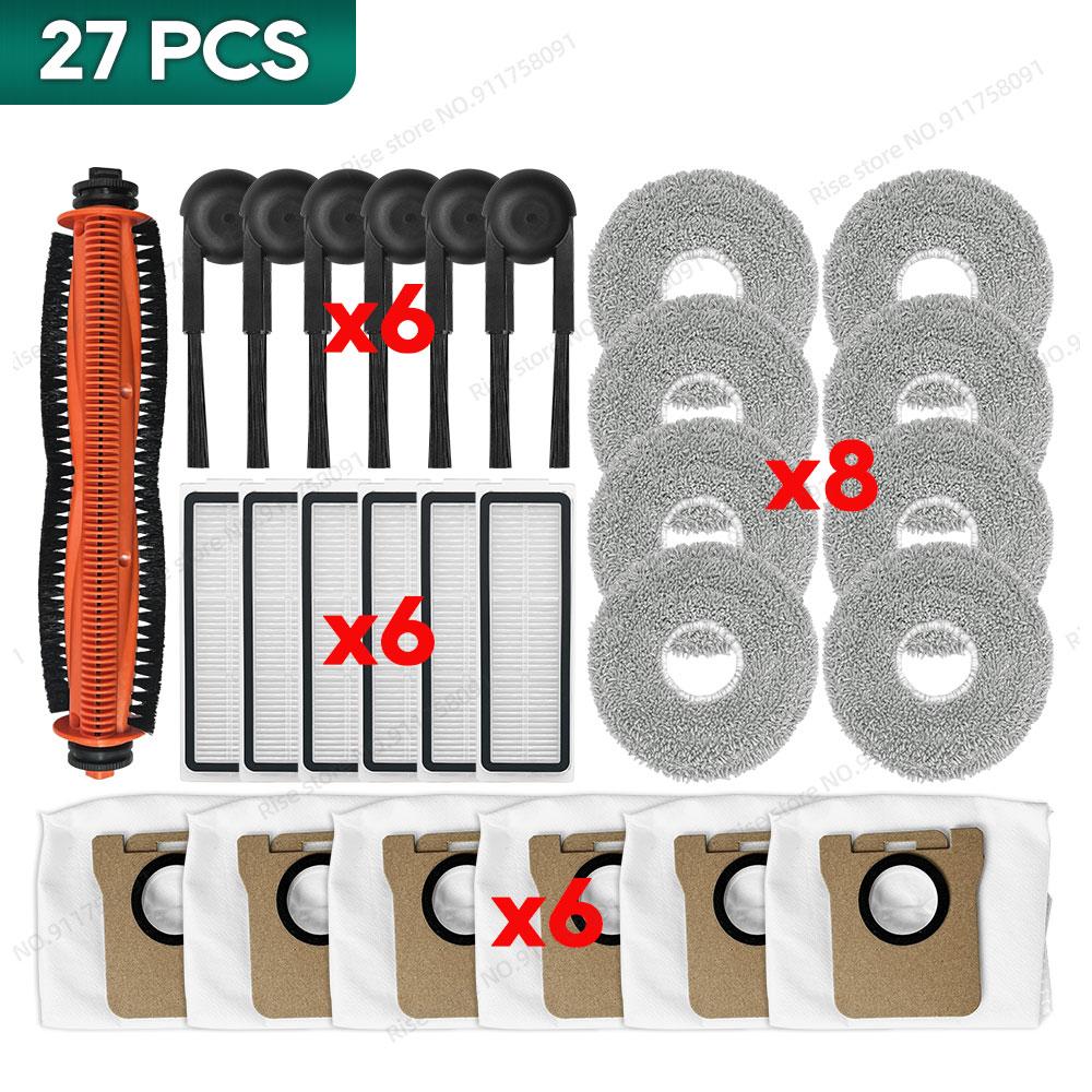 Compatible for Xiaomi Mijia M40S OV31CN Accessories Tricut Brush Dust Bag Mop Cloth Hepa Filter