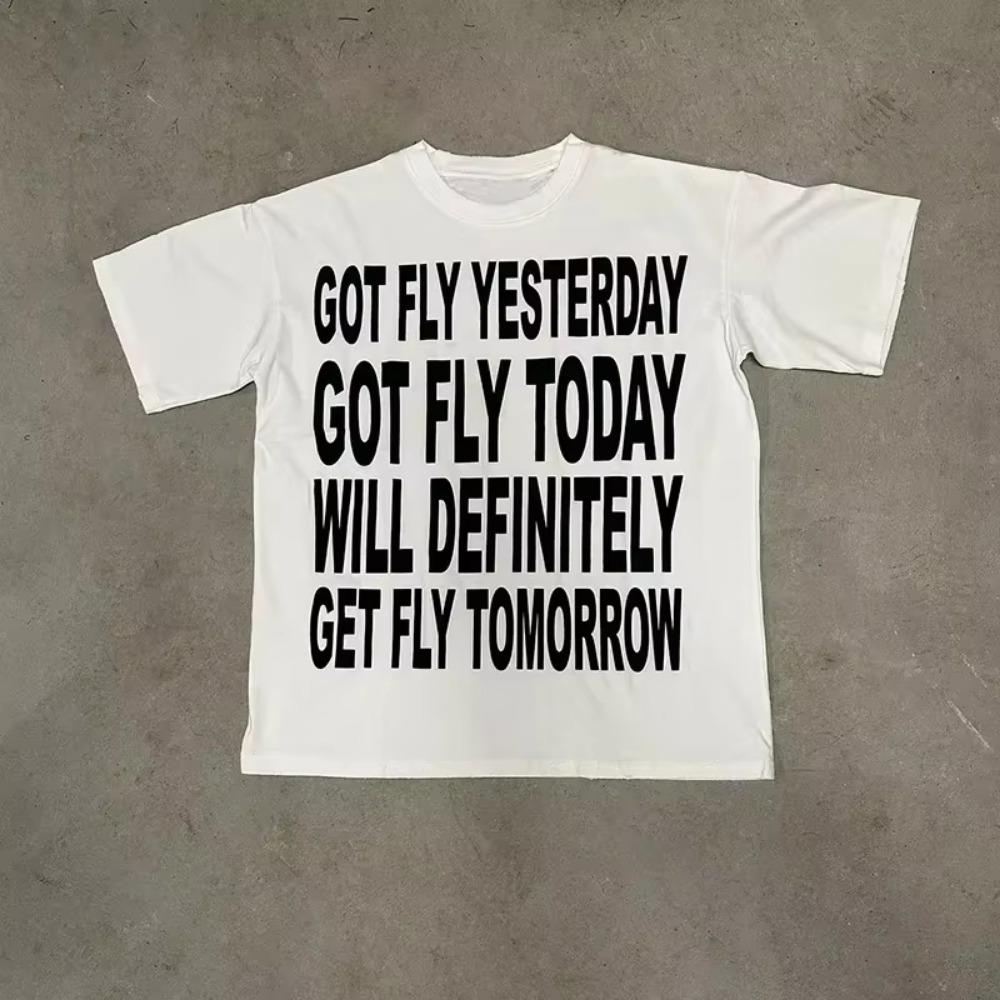 Streetwear Y2K Cotton T-shirt Harajuku Graphic Print Oversized Punk Short Sleeve T-shirt Rock Goth Retro Top Hip Hop Tee Fashion