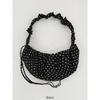 Polka dot ins large capacity cute versatile pleated dumpling bag 2025 new fashion commuter shoulder armpit messenger bag