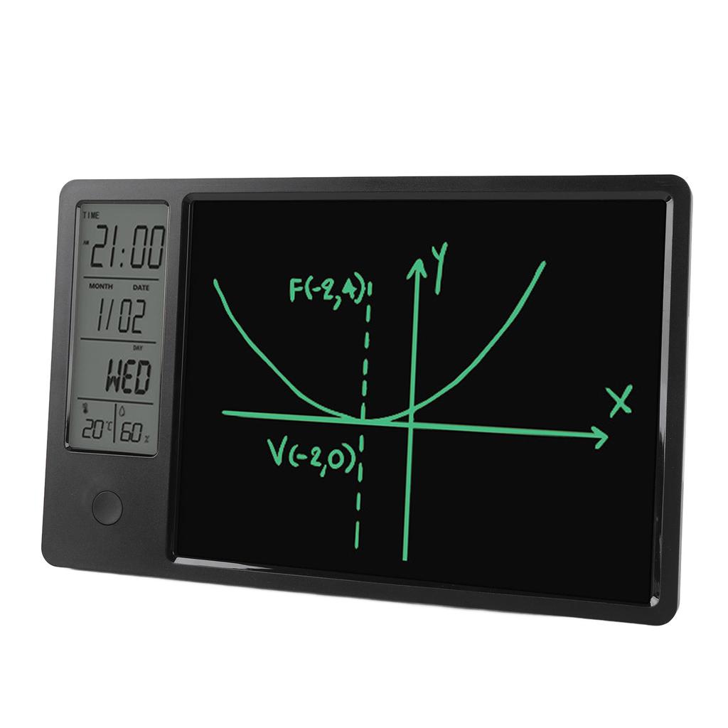 Electronic Desktop Calendar with Erasable LCD Writing Tablet Digital Clock Date Display Desktop Calendar for Home Office