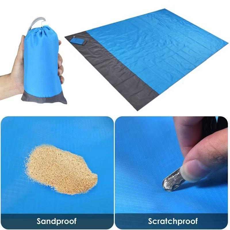 200X210Cm Pocket Picnic Waterproof Beach Mat Sand Free Blanket Camping Outdoor Picknick Tent Folding Cover Bedding
