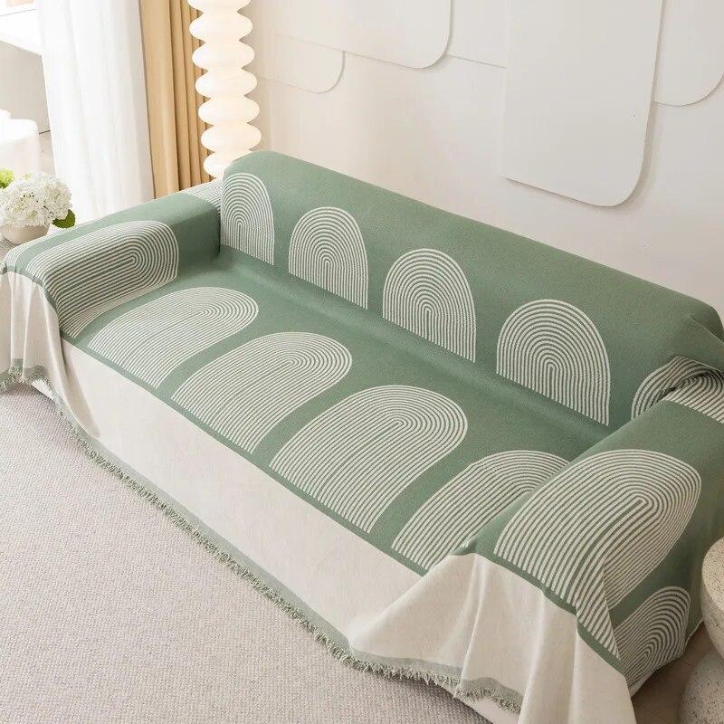 Advanced Sense Sofa Towel Chenille Arch Shape Universal Sofa Throw Corner Couch Towel One Piece All Inclusive Cover Cloth Towel
