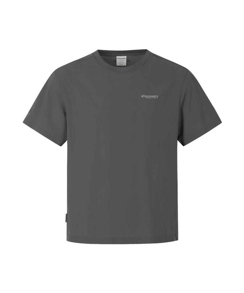 DISCOVERY EXPEDITION Men'S Freshvent Airdot Woven Short Sleeve T-Shirt (D/Grey)