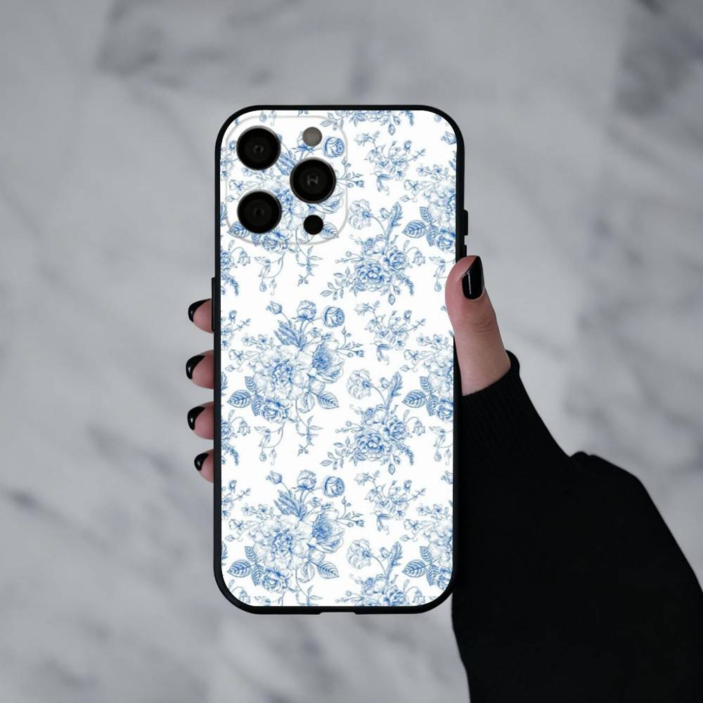 B-blue and W-white china Phone Case For iPhone 17pro,16,15,14,13,12,11 Plus,Pro Max,XS,Soft Silicone Black Cover iPhone12PRO