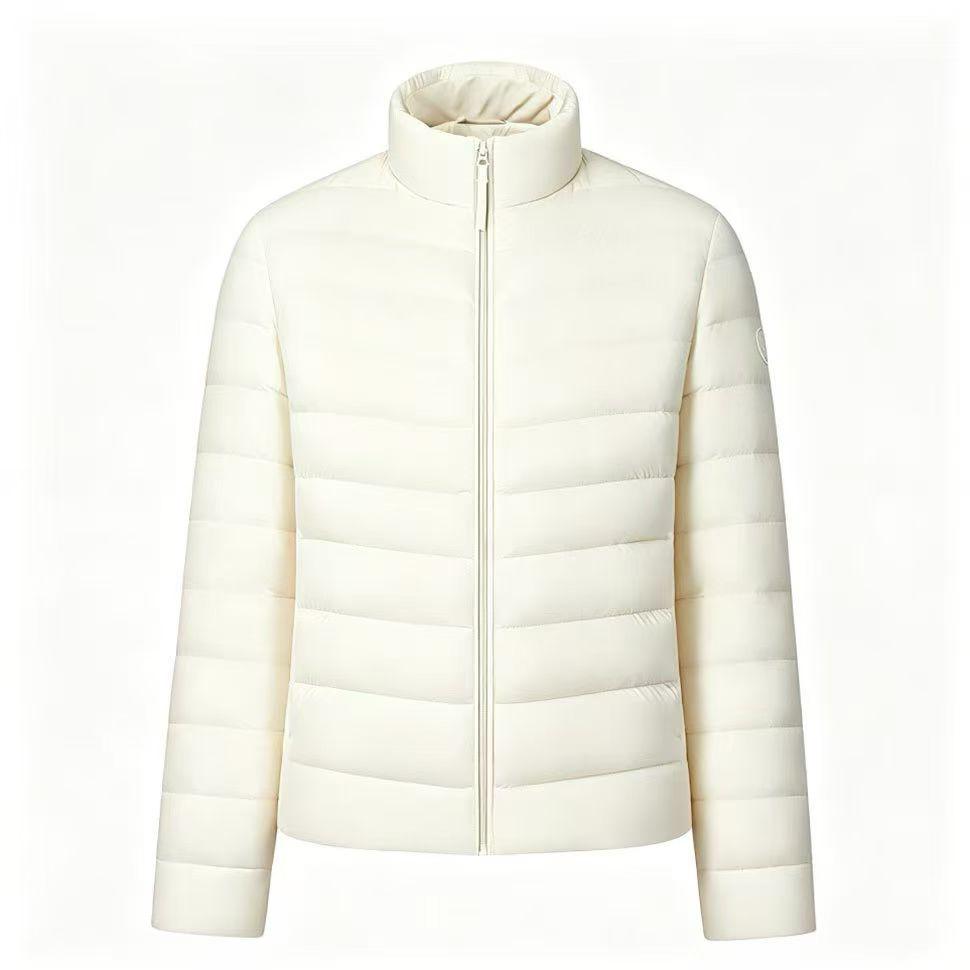 2026 Women's Casual Warm Down Jacket - 90% White Duck Down, Short, Lightweight, Stand Collar, Fashionable Versatile Autumn/Winter Outerwear
