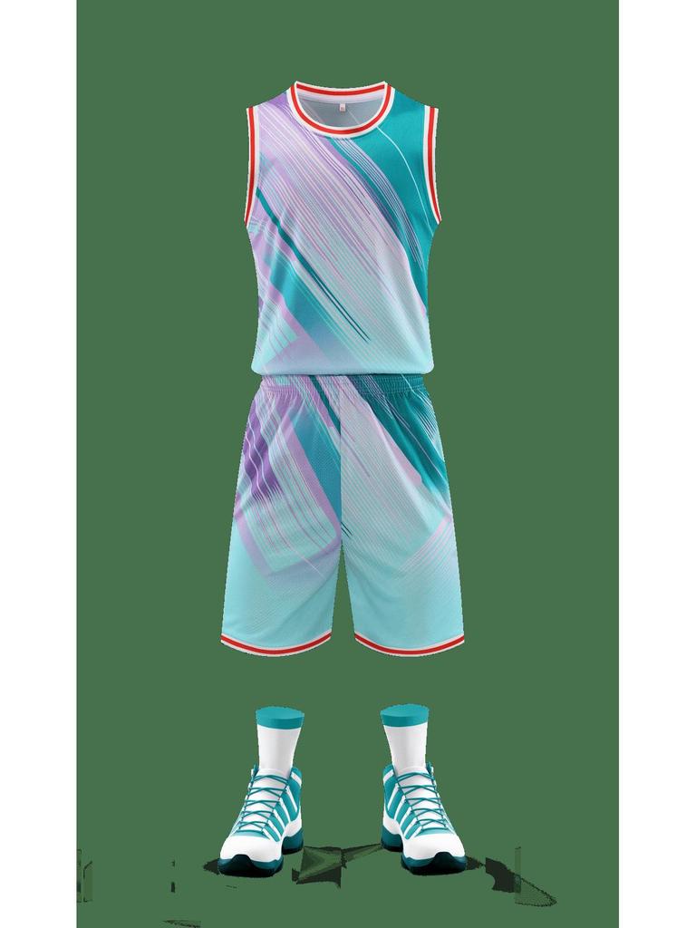 Gradient Camouflage Basketball Team Uniforms for College Students - Men's and Women's Custom Jerseys