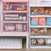 Clear Storage Organizer Desk Organizer with Drawers Plastic Stationery Organizer Makeup Organizer Storage Box for Office