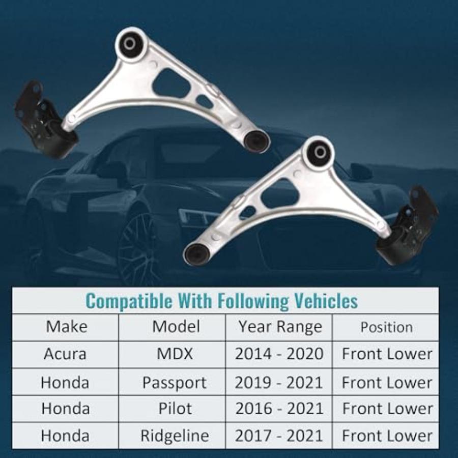Front Suspension Kit Lower Control Arms with Ball Joints for 20142025 Acura MDX and 20172025 Honda Ridgeline 20192025 Honda Pas