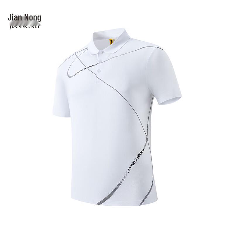 Jiannong Unisex Business Casual Printed Polo Shirt F3385/3386 XL