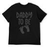 Daddy To Be with Footprints Men's T-Shirt Expecting Dad Gift Father's Day Tee White