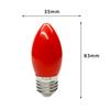 2W Candle Shape Light Bulb E27 Screw Base Lamp B22 110V/220V Colorful Atmosphere Lamp for Party Birthday Dating Decoration