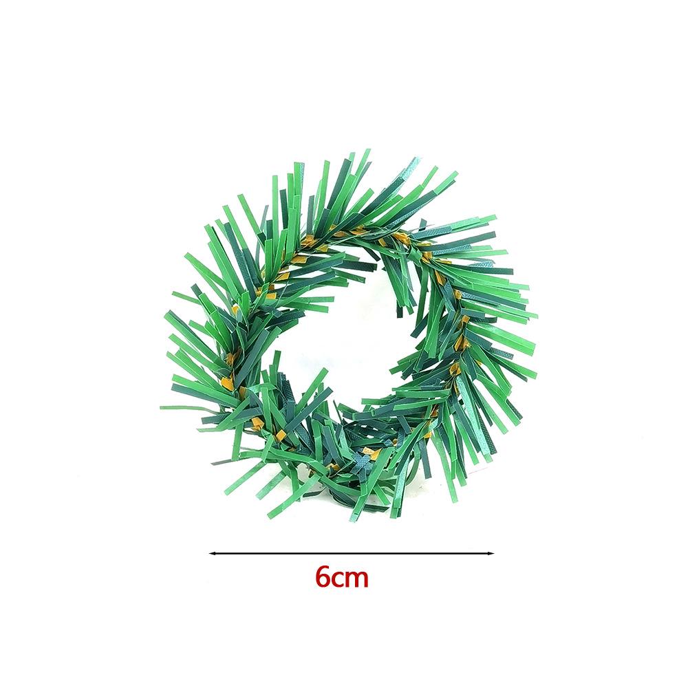 Cross-Border Christmas Floral Vine Napkin Ring - Iron Wire Green Leaf Wreath for Table Decoration