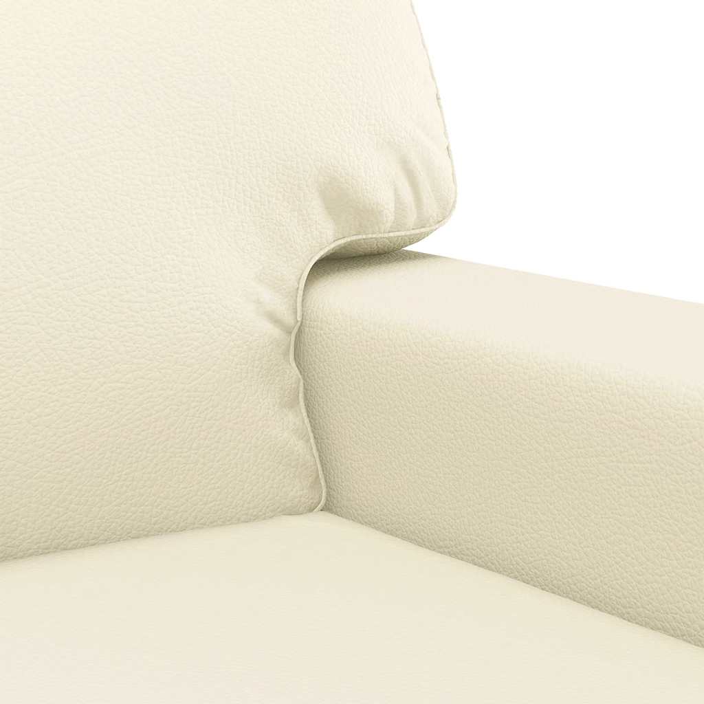 Cream Armchair 60 Cm Faux Leather
