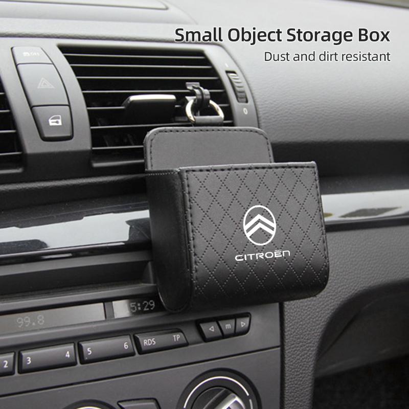 Car Air Vent Storage Box Rhombus Pattern For Citroen C4 C3 C5 C1 C2 Celysee Berlingo Cactus Picasso Aircross Saxo Grand
