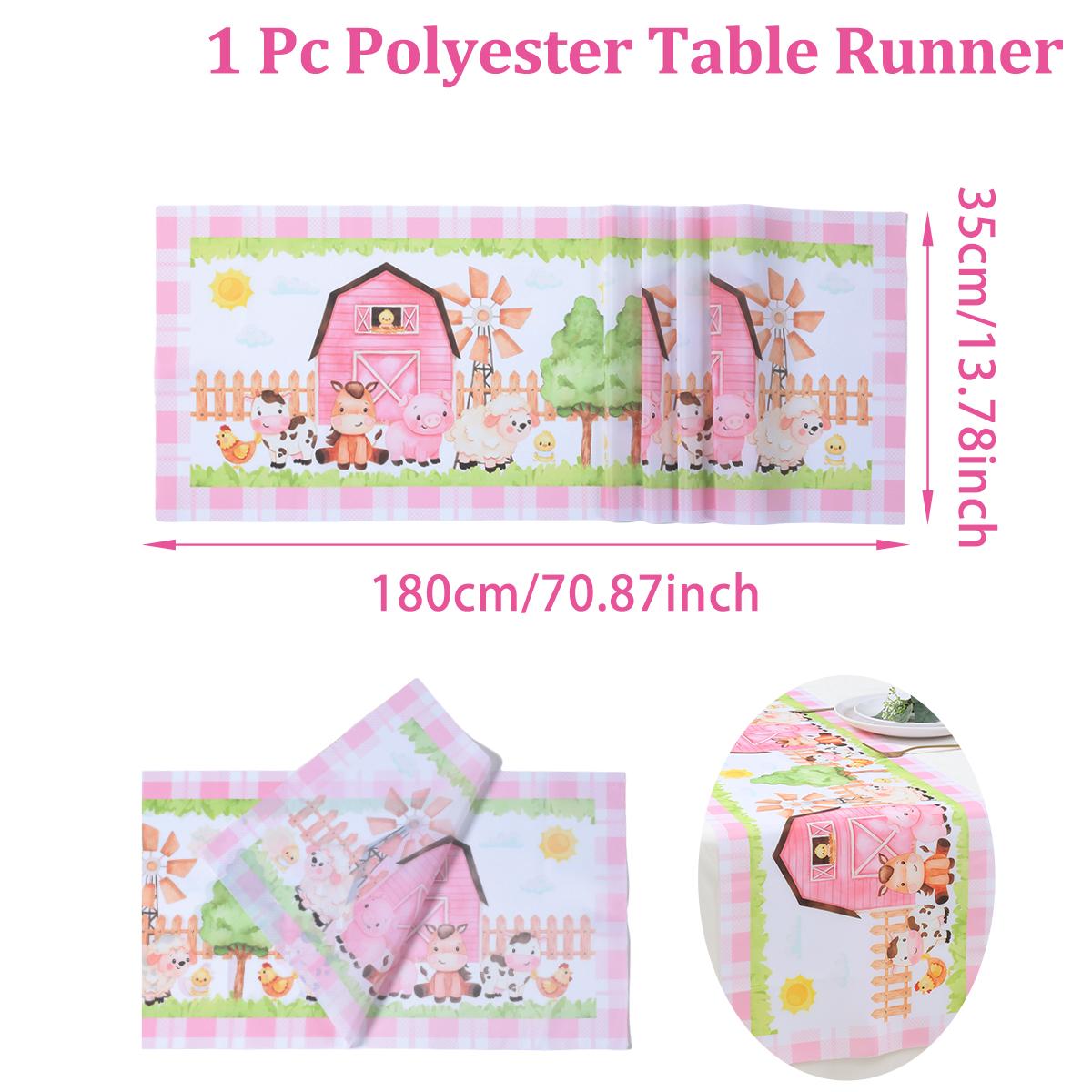 

Розовая скатерть с фермерскими животными, украшения для вечеринки по случаю дня рождения, сувениры для детей и девочек, скатерть для подарков, принадлежности для детского душа в стиле джунглей и сафари