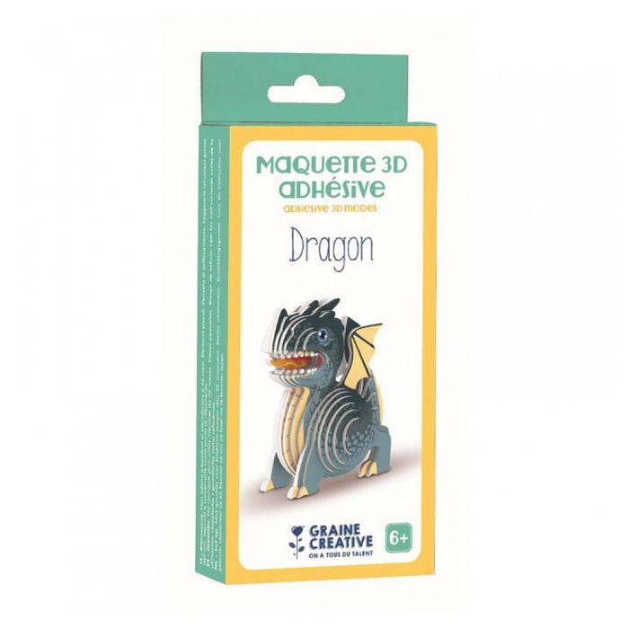 Dragon - Maquette en bois 3D