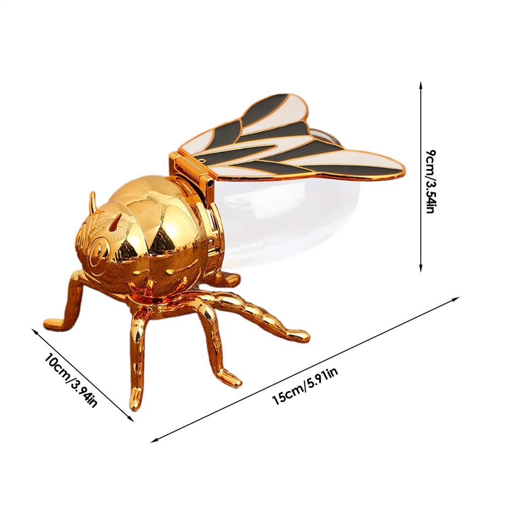 European Style Bee-shape Honeys Pot Storage Dispense Container Home Ornament Decoration Kitchen S-pice Seasoning Jar with Spoon