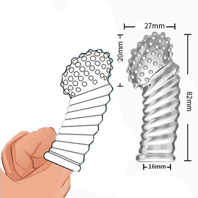 G Point Stimulation Finger Sleeves Clitoris Massage Sex Toys For Women Penis Rings Sex Delay Couples Games Delay Reusable Condom