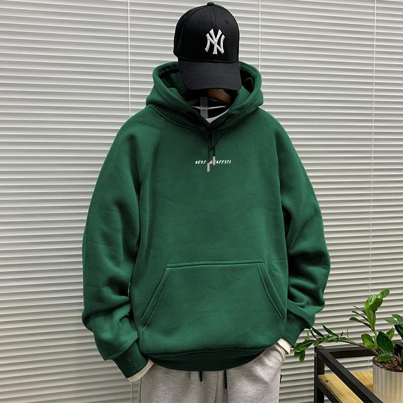 Herbst/Winter Neu Herren Amerikanischer Stil Kapuzenpullover Hoodie mit Samtfutter