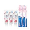 Dual-Color Whitening Toothpaste & Gum Care Toothbrush Set