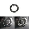 Black Carbon Fiber + Rubber Car Start Button Ring Sticker For Infiniti Q50 Q60