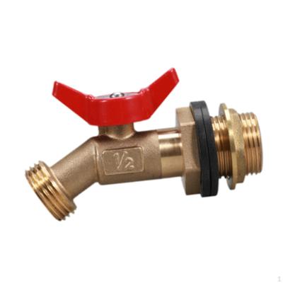 IBC Tote Fittings Messing Schlauch Ventil Wasserhahn 3/4'', Anschluss Auslaufsicher für Haushalt Industrie