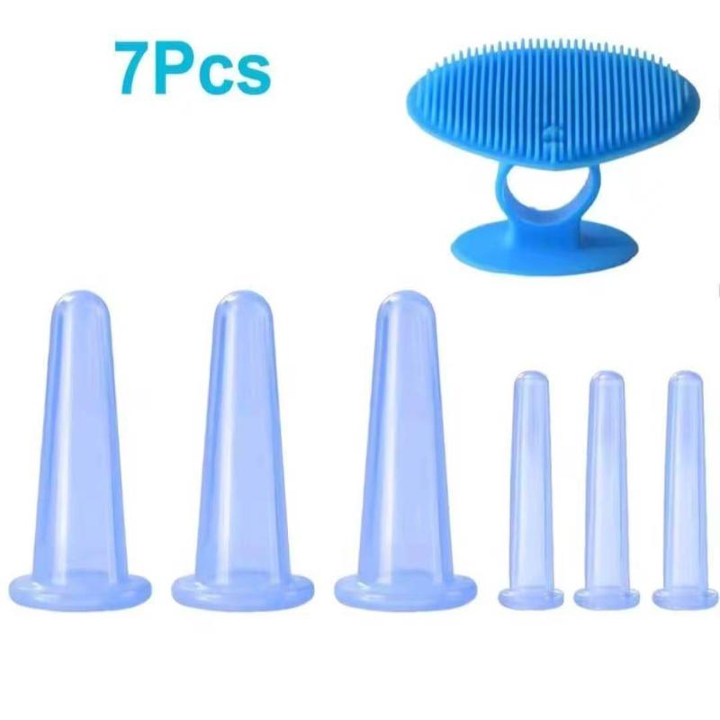 Silicone Vacuum Cupping Massage Jars Anti Cellulite Massage Facial Suction Cups Face Neck Lift Skin Scraping Guasha Anti Wrinkle