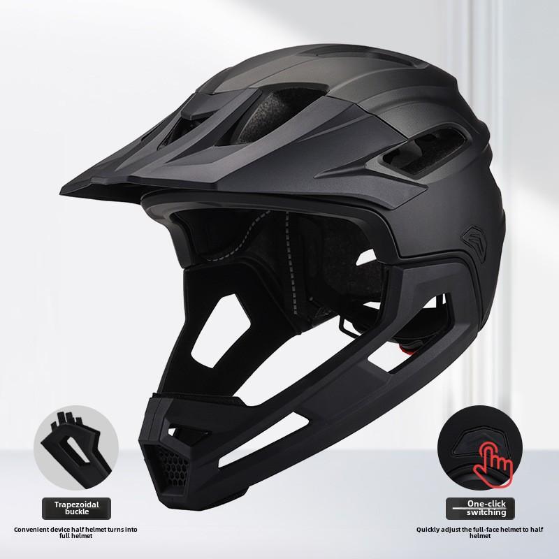 Road Mountain Bike Off-Road Helmet, Outdoor Mountain Downhill Helmet Race Riding Adult Full Helmet