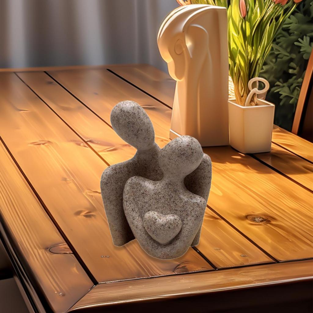 Couple Statue Art Decoration Multifunctional Lightweight Abstract Sculpture Hugging Figure for