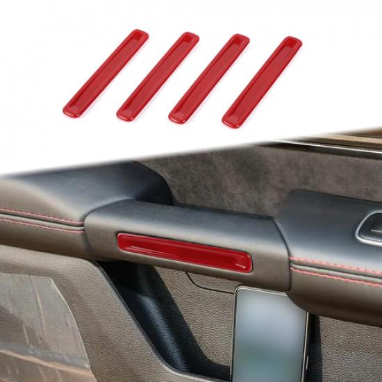 4X Red Inner Door Handle Decor Trim Strips For Ram 1500 TRX -23 Accessories