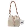 Urban Minimalist Woven Water Bucket Bag For Daily Casual Women