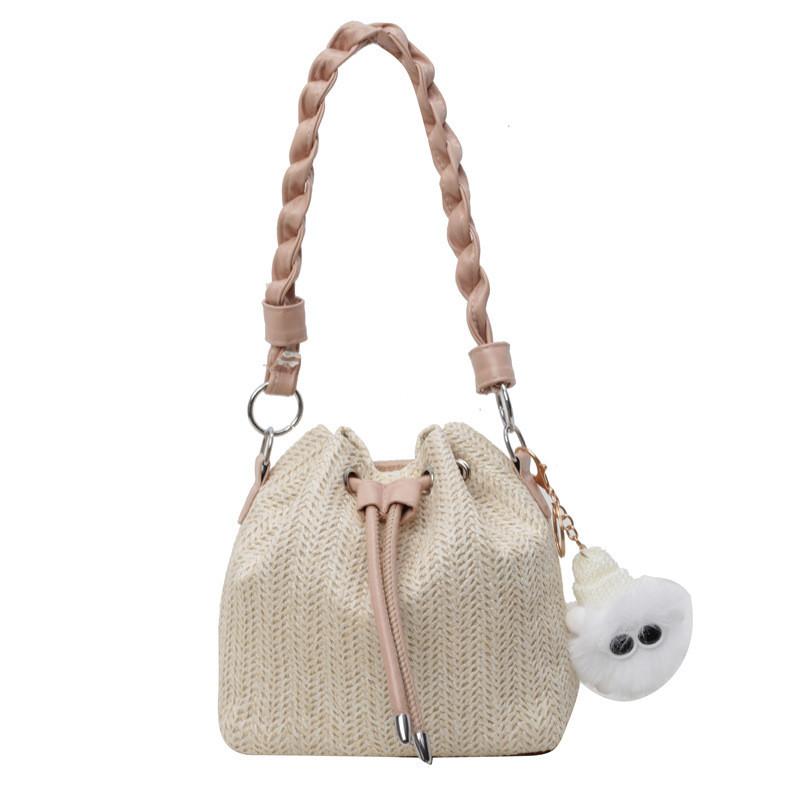 Urban Minimalist Woven Water Bucket Bag For Daily Casual Women