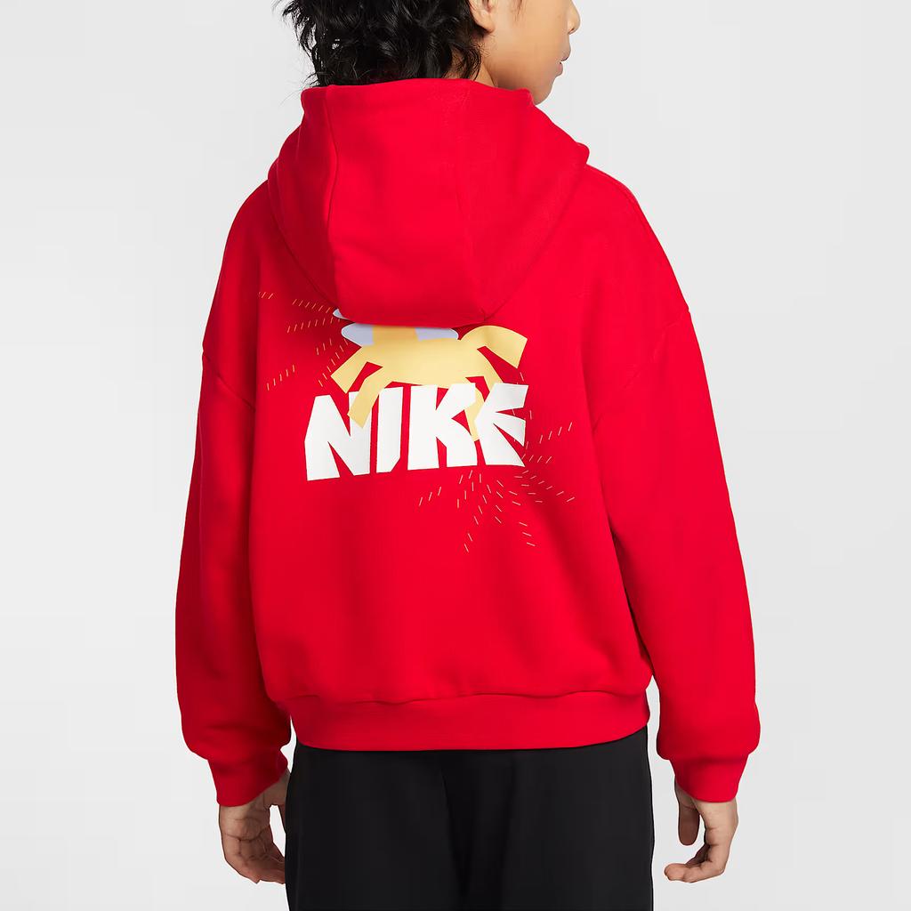 Nike FW25 Sportswear Club Fleece Year Of The Rabbit Limited Edition Soft Comfortable Hooded Pullover Long Sleeve Kids Tops IQ3934657