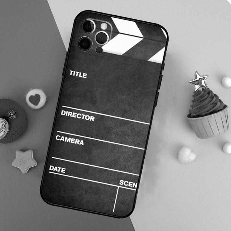 Clapper Board Phone Case For iPhone 17 16 14 13 12 11 15 Pro Max 12 13 Mini 16E 17 Air Shockproof Cover