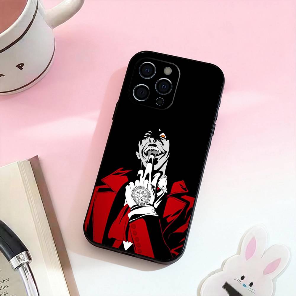 Аниме H-hellsing S Чехол для телефона для iPhone 17,16,15,14,13,12,11 Plus,Pro Max,Мягкий силиконовый черный чехол iPhone11PROMAX