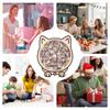 135pcs Cat-shaped Wooden Jigsaw Puzzle Unique Irregular Puzzle Pieces Game Birthday Xmas Gifts for Cat Lovers Home Decorations