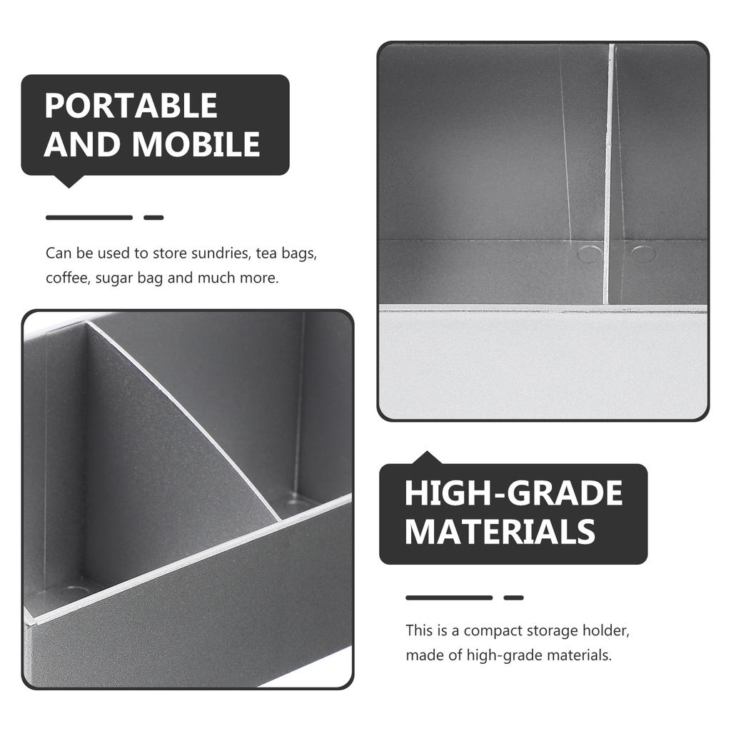 Boîte de rangement pour sachets de thé Support compartimenté Premium Pour garde-manger de cuisine Bar à café Fourniture d'hôtel restaurant Sachet de sucre