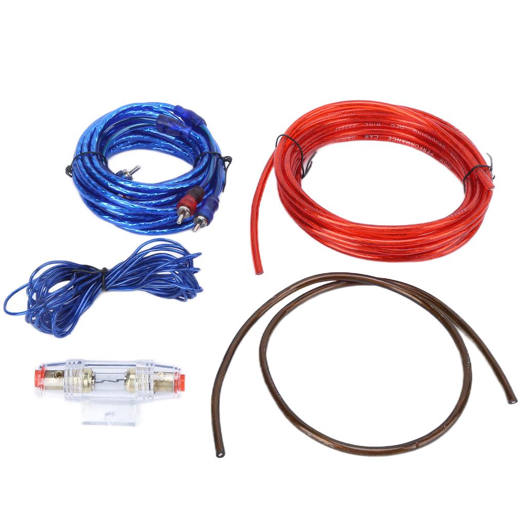 Amplifier Power Wire Kit Set Installation Wiring Amp Ground Line for Car Horn Subwoofer
