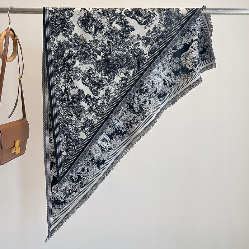 Women's Faux Cashmere Winter Scarf Thick Warm Pashmina Wrap Soft Shawl Kerchief Blanket New Design for Cold Weather