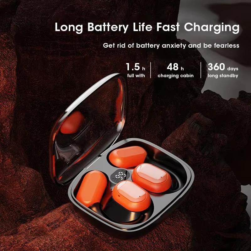 Wireless Earbuds Bluetooth 5.3 Waterproof Noise Reduction Sports Earphones with Ear Hooks Stereo Headset for Running and Sports