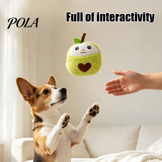 Plush Squeaky Dog Toy Toy, Sound Stuffed Puppy Cartoon Fruit Shape, Pet Durable Chew-Resistant Soft for Dogs Stress Relief Interactive Play