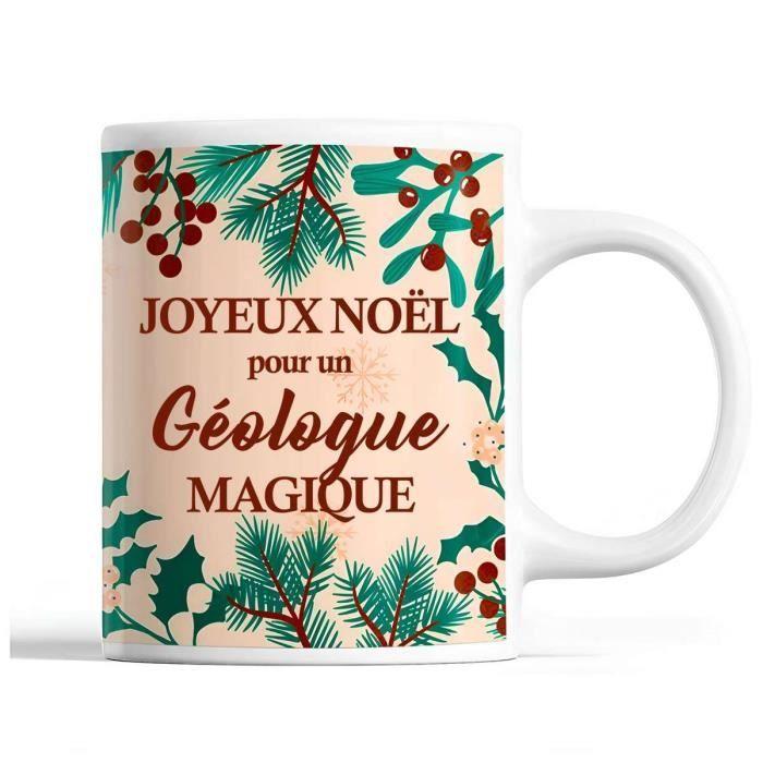 Mug - Noël - Géologue homme - Beige - Céramique - 325 ml