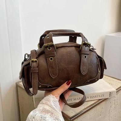 Borsa a mano da donna, borsa vintage da moto, borsa a mano multifunzionale, mini borsa a tracolla