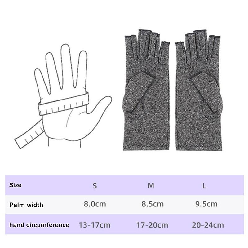 Arhtitis Gloves Men Women Therapy Compression Gloves Hand Arthritis Joint Pain Relief Health Care Half-Finger Wrist Gloves