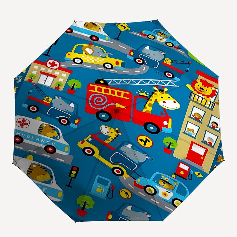 

1PC Cars Animals Umbrella-8-Rib Reinforced Portable Folding Travel Suitable for All Seasons Outdoor Daily -Z0491