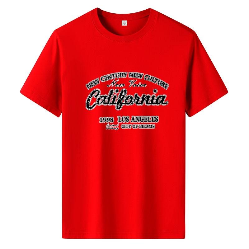 Short-sleeved T-shirt Men And Women Couples Summer Loose Cotton Body Shirt Round Neck Letters Simple Loose Tops