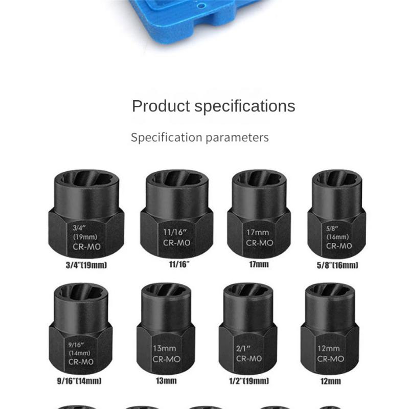 Extractor Șuruburi Prevenire Rugină Specificații Variate Ferm Cuplu Mare Instrument Șurub Hexagonal Extractor Piulițe Soclu Cheie Soclu