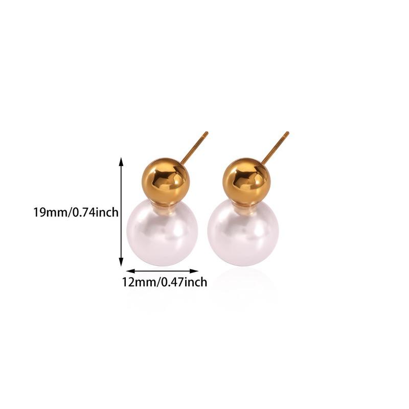 

Темпераментная простая личность легкая роскошь золотые бобы жемчужные серьги-пусеты нишевый дизайн французские ретро серьги ушные украшения