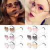 Cute Love Heart Thin Metal Frame Eyewear Heart-Shaped Sunglasses Heart Sunglasses SunGlasses for Women